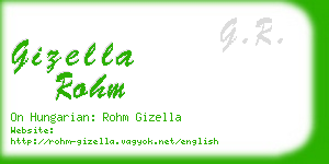 gizella rohm business card